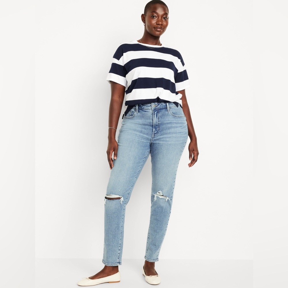 Old Navy Ankle O.G. Straight Jean High Rise Secret Slim Pocket Sz 18 EUC